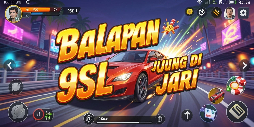 Tampilan gameplay Racing yang mendebarkan di 9SL