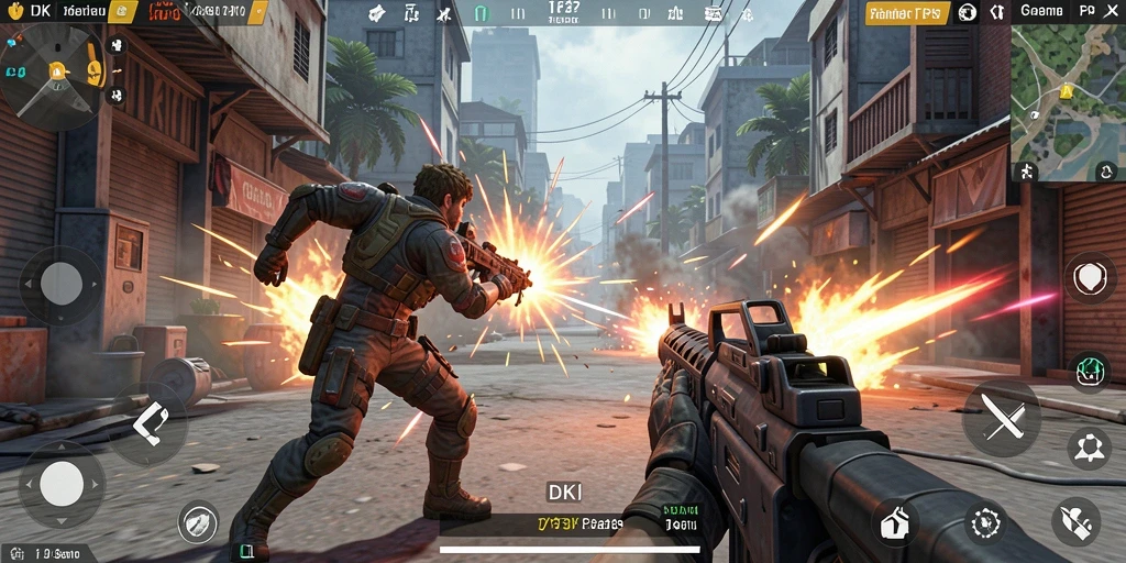 Screenshot utama gameplay DKK menampilkan pertarungan seru dan grafis memukau.