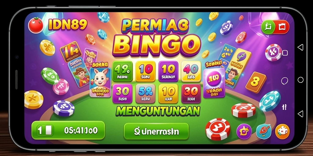 Screenshot utama IDN89 menampilkan gameplay Bingo yang seru dan interaktif.