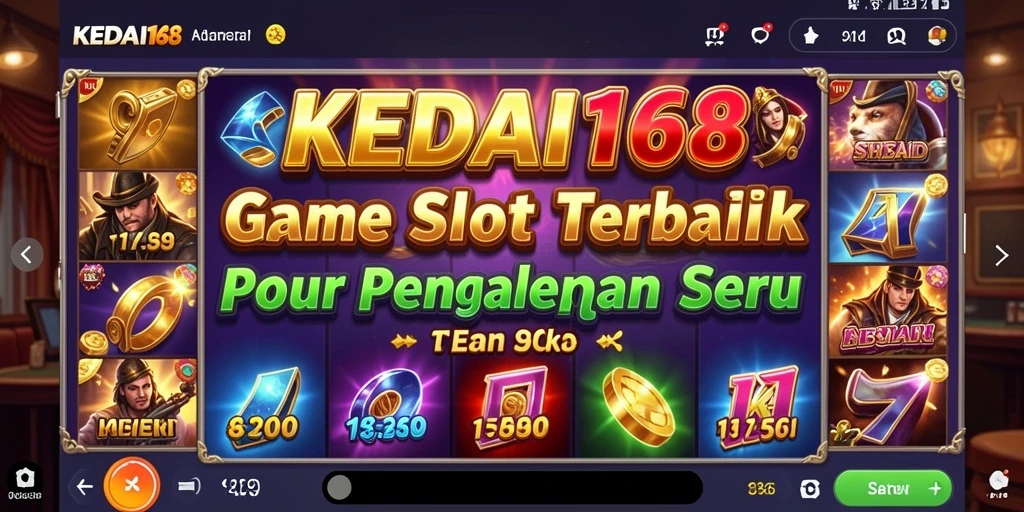 Tampilan gameplay KEDAI168 menampilkan mesin slot yang mengasyikkan.