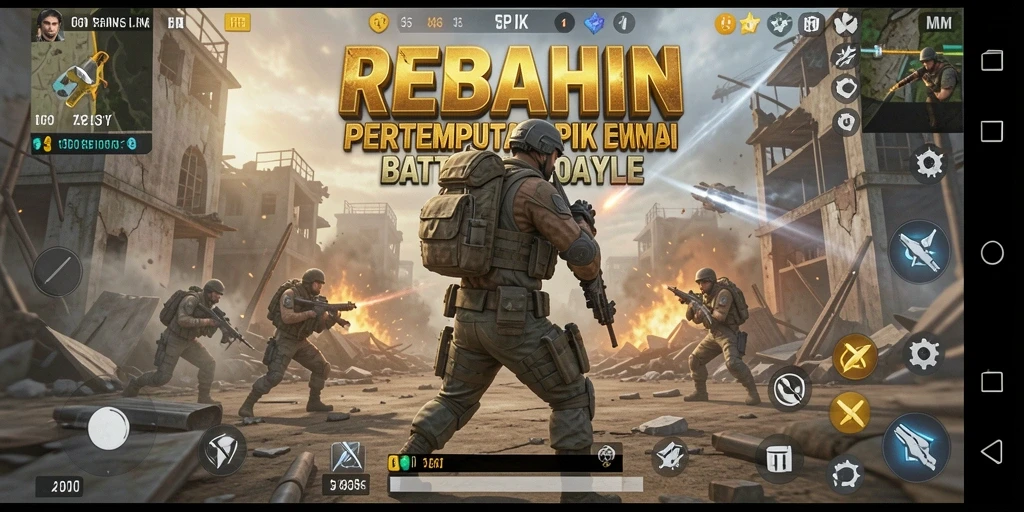 Gameplay seru dan intens dalam pertempuran Battle Royale.