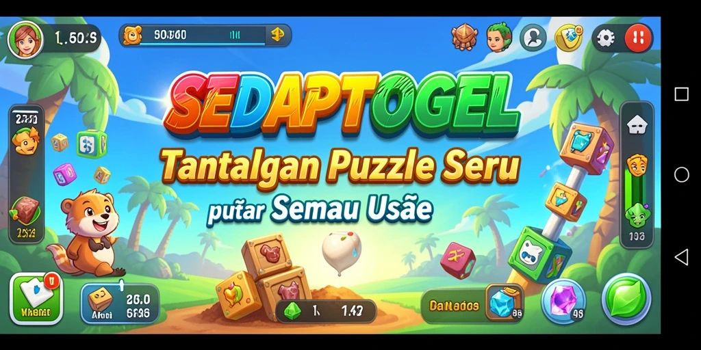 Tampilan gameplay SEDAPTOGEL yang menarik dan penuh warna.